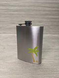 PALM TREE FLASK - STAINLESS 8 oz.